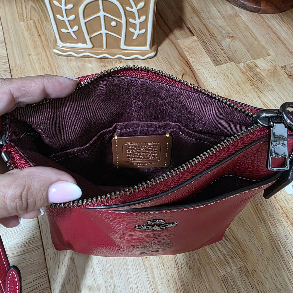 Coach Red Leather Crossbody Bag - Picture 6 of 13